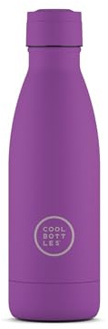 Cool Bottles - Botella de Agua de Acero Inoxidable - 350 ml - Vivid Violet - 23,5 x 7 cm - Botella Térmica Hermética - Bebidas frías 36 horas y calientes 18 horas - Triple-Cool Technology - Sin BPA