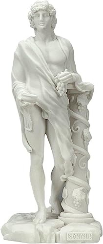 Escultura griega romana del dios del vino y del teatro Dionisio Baco estatua de mármol fundido