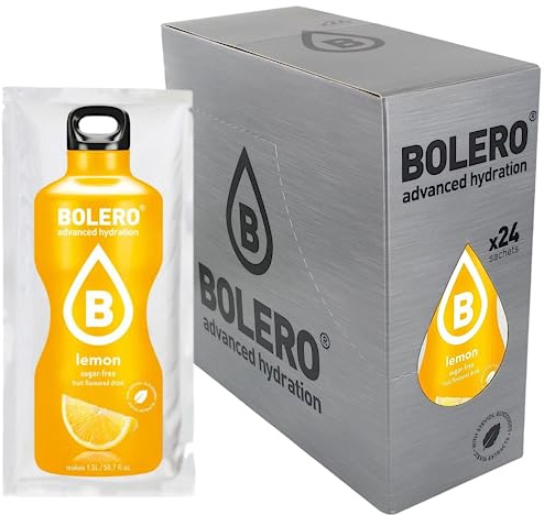 BOLERO Drinks 72 bustine da 9 grammi gusto Lemon - Preparato istantaneo per Bevande con Stevia e Vitamina C e Senza Zucchero
