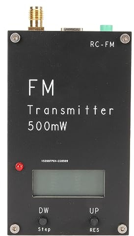 Fm Transmitter Stereo Transmitter, 500mW FM Transmitter with LCD Screen Type C Port 320 Transmitter Frequencies for Church Parking Lot