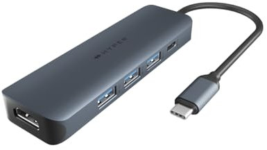HyperDrive Next 6 Port USB Hub – USB C to HDMI 4K60Hz Display, 10Gbps Data Transfer, 100W Power Delivery Charging, 3X USB-A — Compatible w/MacBook Pro, MacBook Air, PC, and Chromebook