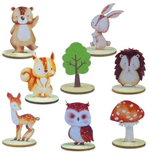 Animal Cake Topperss,Jungle Animal Cake Topperss,16 Pcs Animals Cakes Decorations for Jungle Theme Party Holiday Party Daily Table Ornaments