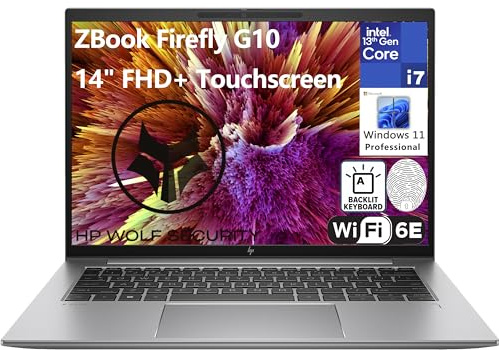 HP ZBook Firefly 14 G10 14 FHD+ Touchscreen Mobile Workstation Business Laptop Computer, 13a generazione Intel i7-1360P, 32GB DDR5 RAM, 1TB PCIe SSD, WiFi 6E, Tastiera retroilluminata, FR, Windows 11