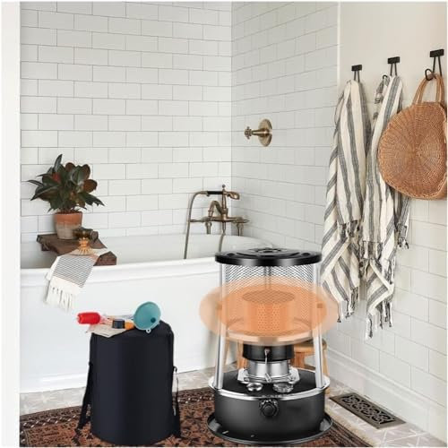 BomDog Estufa de Queroseno para Interior Y Exterior, Estufa de Petróleo No Eléctrica, Estufa de Queroseno Quemador/B/33X33X46Cm