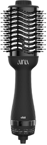 AINA Warmluftbürste Rundbürsten föhn Haartrockner 60MM 2-in-1 Titanium Trockner, 3 Heizstufen | 360° belüfteter Luftstrom 230V/EU Stecker