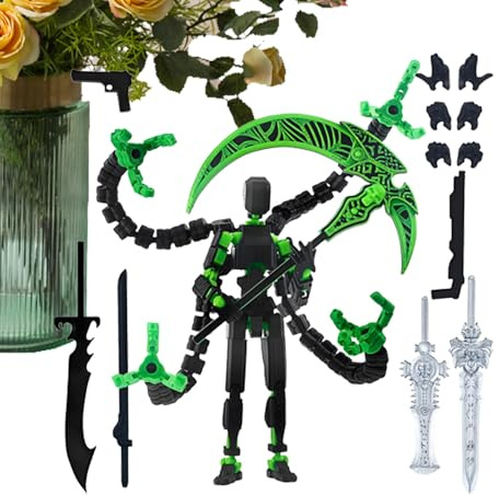 Genérico Figura De Acción Robot | Set De Figuras Articuladas Coleccionables - Accesorios Impresos En 3D, Juguetes Ensamblados Y Coleccionables Articulados para Amantes De Juegos