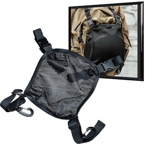 WLXW Tactical Helmet Mesh Bag Pouch Cover - Outdoor Leisure Backpack Helmet Net Bag Accessories For Airsoft Helmet External Mount(BK)