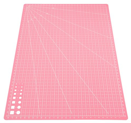 SAFIGLE Tapete de Corte A3 Doble Cara 45×30 Cm Rosa, Alfombrilla de Corte para Manualidades Material Pp Seguro y Resistente, Base para Grabado y Artesanía, Adecuado para Proyectos DIY