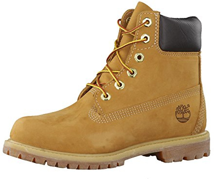 Timberland 6 in Premium Waterproof (Wide Fit) - Stivali Classici Donna, Giallo (Wheat Nubuck), 38 EU