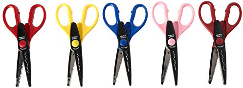 Armada Art Decorative Scissors - Paper Shaper - 5-Pack Assorted Designs - Scrapbooking and Crafts