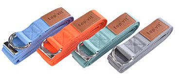 Yogagurt - Trainingshilfe für Yoga Übungen I Yoga Zubehör I in 4 Farben (anthrazit)