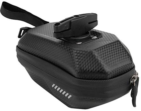 Keenso Sacoche de Selle de Vélo, Sac de Queue Etanche pour Vélo de Montagne en Fibre de Carbone sous Le Siège Sacs de Selle de Vélo Porte-Bagages Arrière