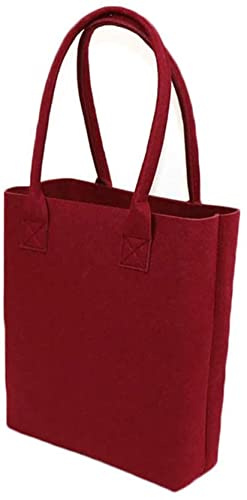 Anawakia filtväska shopper filtkorg shoppingväska väska shoppingväska filtväskor filt tygväska shoppingväska filtväska shoppingkorg (mörkröd)
