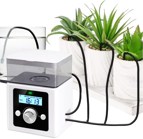 Irrigazione Automatica per Vasi,Sistema di irrigazione Automatico,Irrigazione a Goccia per Vasi interni,Kit Irrigazione Automatico Terrazzo,Ideale per Irrigazione Vacanze
