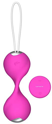 Lustfactor PEARLZ | DeLuxe Vibro-Liebeskugeln für Sie aus Silikon | Kabellose Funk Fernbedienung | Vibroei, Vibratorei, Vibrator, Eivibrator | Für vaginale + klitorale Stimulation | Wiederaufladbar