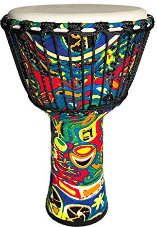 Djembe Drum 10inch Musical Instruments Hand Drums, Adult African Drums，Musician Gifts (Lemon)