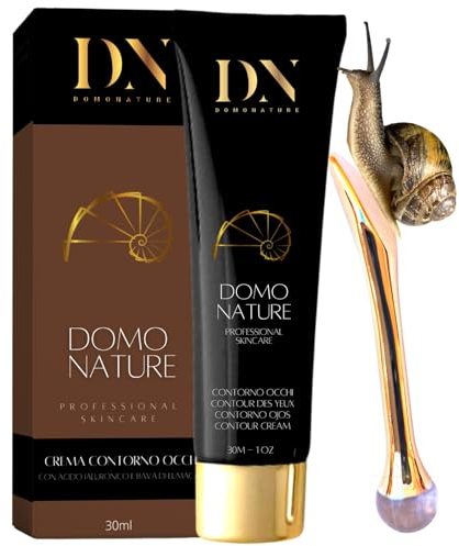 Crema Contorno Occhi Antirughe e Idratante, Riduce Occhiaie e Borse, Trattamento istantaneo per Uomo e Donna, con Bava di lumaca, Domonature 30ml