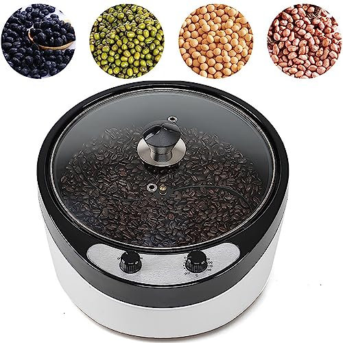 1800w Coffee Bean Roasting Machine, Electric Coffee Roaster Baking Machine, 0-240° Adjustment, 800g Large Capacity, Non-Stick Pot, 45° Tilt Design, for Home/Cafe