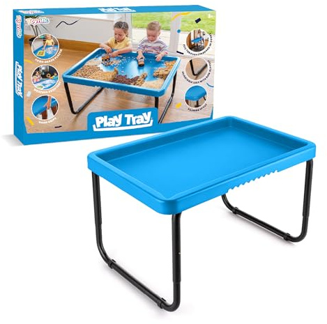 Play Tray Activity Table for Kids, Sensory Play Tray, Kids Messy Play, Water and Sand Play Table, Outdoor and Indoor Use