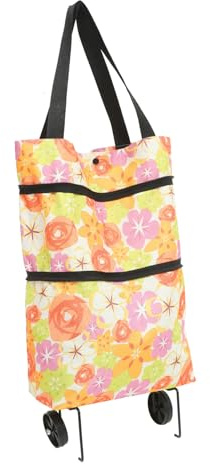 DECOMELODY Della Pieghevole Con Ruote Trolley Leggera Per e Bucato Capacità e Facile Trasporto