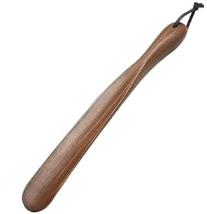 Calzador profesional de madera de 38 cm, levantador de zapatos flexible de mango largo, ideal para personas mayores, herramienta para el hogar, cuchara duradera para zapatos para un acceso sin