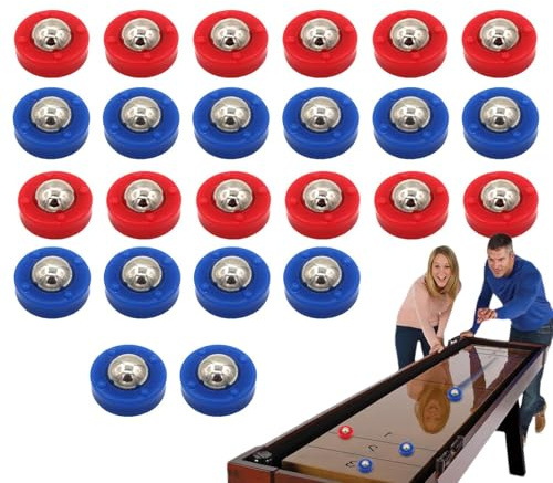 da tavolo per shuffleboard – 24 pezzi in, perline da tavolo, mini dischi curling | casa, ufficio familiare, intrattenimento al coperto, giochi per feste, concorsi ricreativi