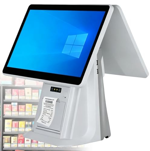 Tsampa Caja registradora Inteligente Todo en uno con Pantalla táctil de 15,6 Pulgadas, 8 GB de RAM, 128 GB de SSD, ángulo Ajustable, para Comercio minorista, restauración