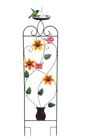 Traliccio da Esterno | Vasca per Uccelli in Stile Metallico,Supporto da Esterno per Rose | per Rose Ortaggi Viti Aiuola Rialzata Giardino Terrazzo Prato Balcone Verde