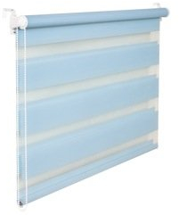 KS Handel 24 DOPPELROLLO DUOROLLO 90 cm BREIT 150 cm LANG HELLBLAU BLAU INKL. SEILZUG FENSTERROLLO KLEMMROLLO Jalousie