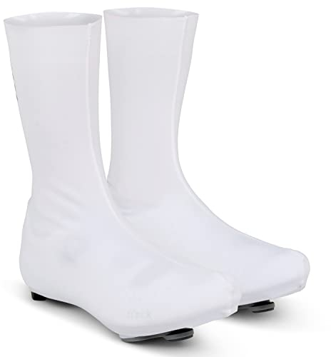 GripGrab Raceaero TT 2 Time Trial Road Cycling Shoe Covers Lightweight Aerodynamic Thin High Cut Summer Overshoes Aero Vélo de Route Surchaussures d'été Mixte, Blanc, M (7.5-9.5)
