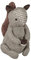 Relaxdays Türstopper Eichhörnchen, Stoff, Sand, für Boden, innen, schwer, Deko Türsack Tier, HBT: 26 x 17 x 22 cm, braun