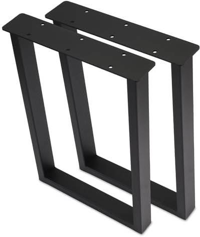 Tischbeine Metall Schwarz 43x30 cm - Tischgestell Tischkufen Bankgestell outdoor Bankkufen Bank Füße Bankbeine Sitzbank Beine aus Stahl Kufen mit Profilstärke 4x2 cm