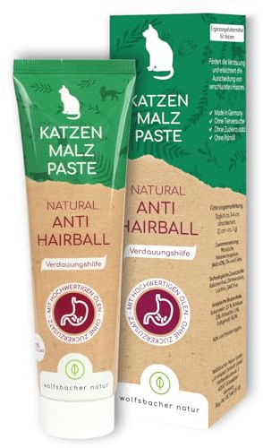 Malzpaste Katzen – Anti Hairball Katze, Natürlicher und schmackhafter Katzensnack aus Malz bei Haarballenbildung