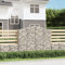 Keyroto Gabionen, Gabione, Gabionengitter, Gabionenkörbe, Gabionen Hochbeet, Hochbeet Gabione,Gabionen mit Hochbogen 2 STK. 200x50x160/180cm Verzinktes Eisen