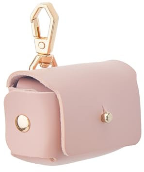 Superfindings Custodia in Pelle Portafedi per Cane, Anello Nuziale Rosa con Cuscino - Regalo per Forniture Nuziali