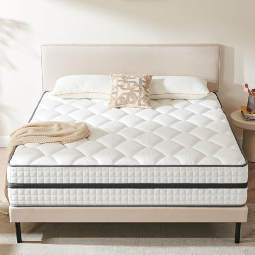 Twirest Matelas 90 x 200 cm, à ressorts ensachés (hauteur 20 cm), matelas orthopédique 7 zones avec mousse confortable, tissu doux