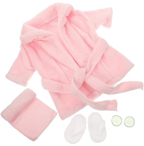 Ciieeo Conjunto de Baby Bath Essentials con Albornoz de Coral Fleece para Ñiño Niña, Toallas de Baño con Capucha y Accesorios para Sesiones de Fotos en Fiestas y Cumpleaños