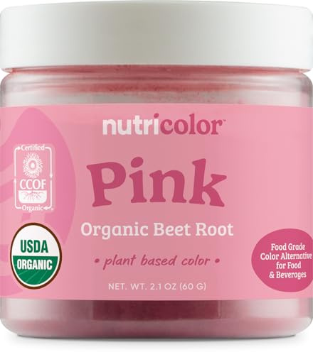 Nutricost Pink Plant Based Food Coloring From Organic Beet Root Powder | 60 Servings, Nutricolor Color Alternative For Food & Beverages
