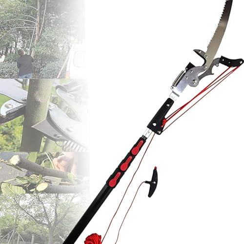 Podadora de árboles Extensible, podadora de Ramas, Cuchilla Afilada SK5, Herramientas de jardinería para Ramas de árboles, podadoras de pértiga manuales Extensibles, Sistema de Altura Ajusta