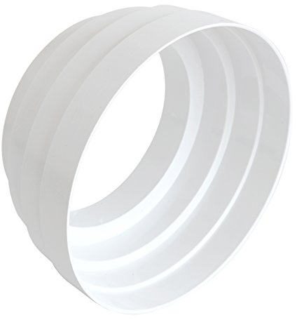 La Ventilazione CRC96B Cono di Riduzione in ABS M/F per Tubo Non Bicchierato, Bianco, 96.75/113.5/123/128 mm