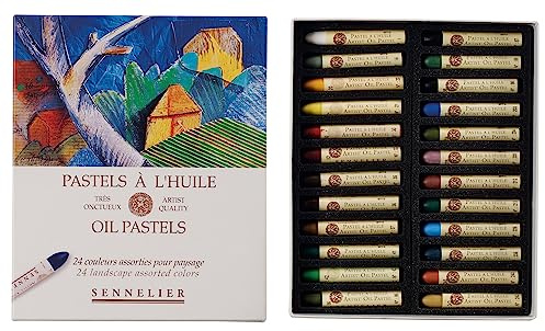 SENNELIER Lot de 24 pastels à l'huile, paysage