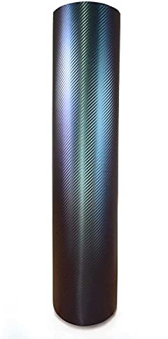 VViViD Chameleon Carbon Fiber Purple to Blue Oil Slick 1.5ft x 5ft Stretch Conform Cast Vinyl Wrap Roll for Car, Boat, Bike VViViD XPO