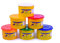 Jovi Blandiver Neon Knete, extra weiche Knetmasse in leuchtenden Farben für Kinder ab 2 Jahren, gelb, grün, pink, orange, blau, rot, 6 Dosen je 460g