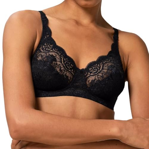 Triumph Womens Amourette 300 X Non-wired Bra, Black, 34B UK