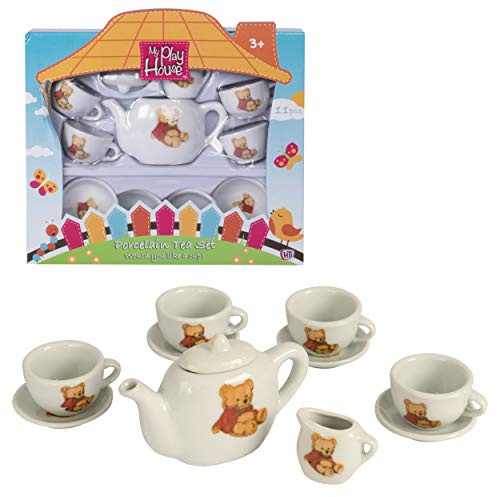 HTI Toys & Games My Play House Miniature Teddy Bear Porcelain Tea Set | Great Role Play Fun For Kids Boys & Girls