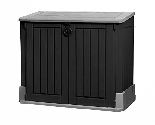 Koll Living Mülltonnenbox/Aufbewahrungsbox mit 845 L Fassungsvermögen - 132 x 71,5 x 113,5 cm - Gartengeräte regensicher verstauen oder Mülltonnen unauffällig unterbingen - abschließbar