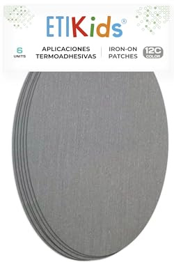 Haberdashery Online 6 Flicken, Hellgrau, Klebefläche. Flicken schützen Ihre Kleidung und Hose, Jacken, Pullover und Hemden. 16 x 10 cm. RP12C