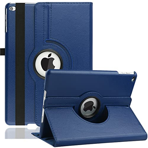 Étui iPad 9.7 pour iPad 9.7 6e génération, 5e génération/iPad Air 2/iPad Air - Support rotatif à 360 degrés avec housse de protection et fonction veille/réveil automatique pour iPad 9.7 2018 et 2017