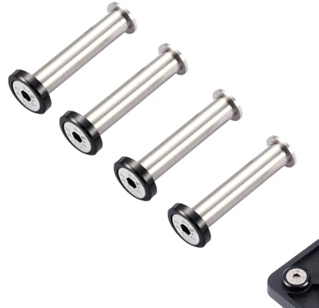 DolDer Viti per ventola PC, 25 mm, viti per ventilatore, viti a esagono incassato e pali a vite per alloggiamento PC, ventola da 25 mm (argento+nero)