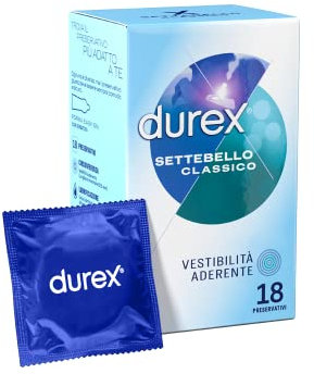 Durex Settebello Classico, Preservativi Durex Classici, 18 Profilattici